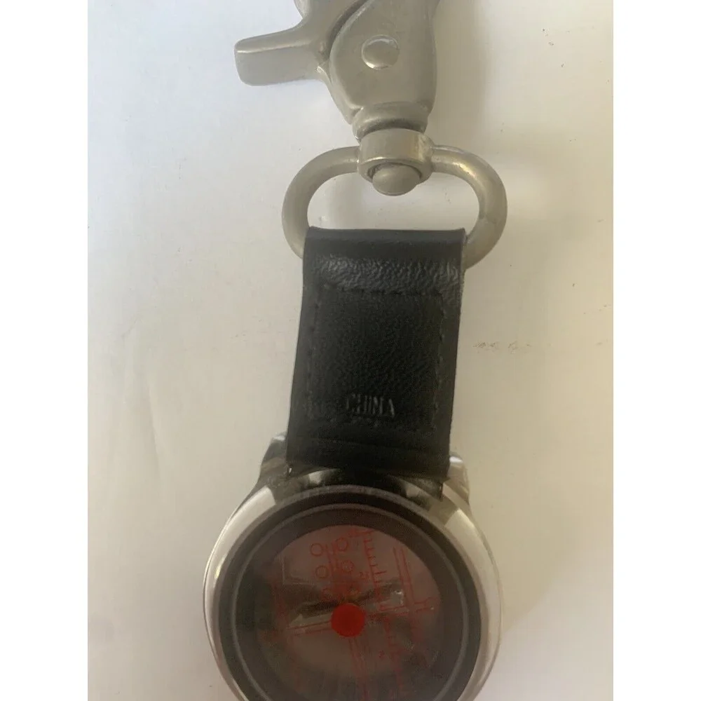Craftsman Relic‎ Men Pocket Watch Stainless Steel Fob Clip With Compass.